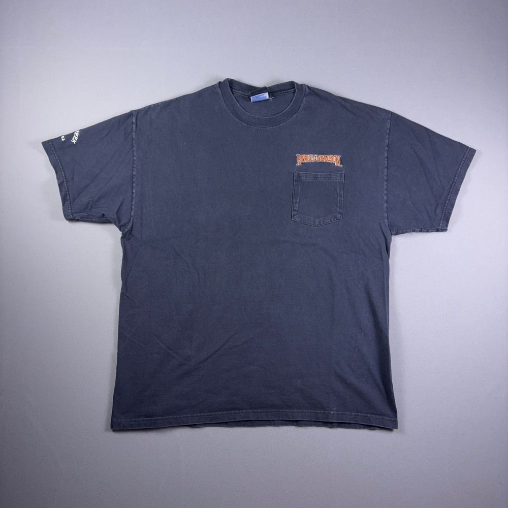 Harley Davidson T Shirt Mens XL Black Killer Creek Roswell GA Pocket Embroidered